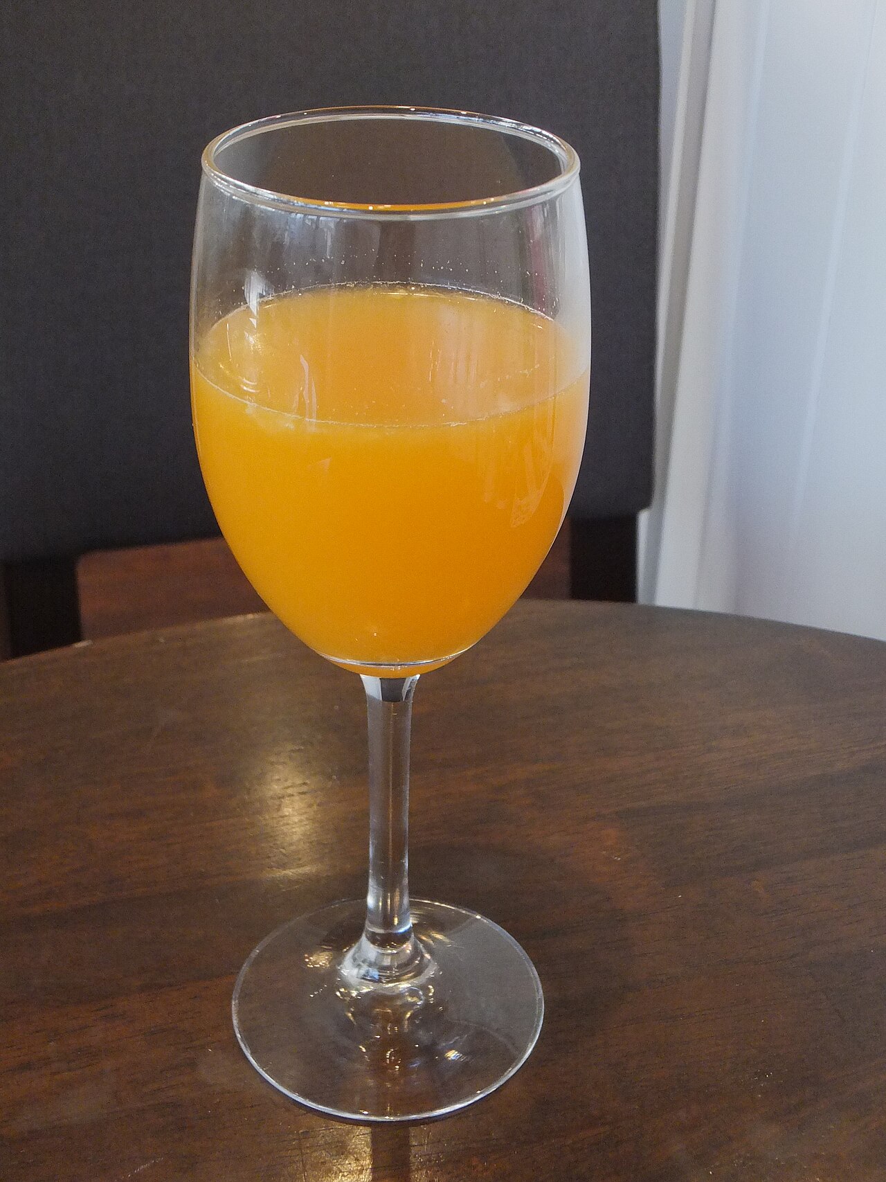 A glass of orange juice